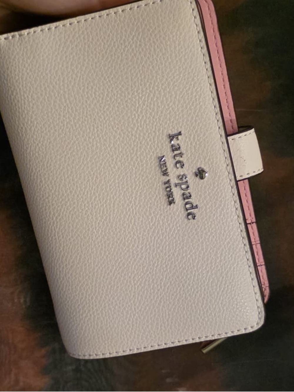 kate spade Cream and Pink Leather Bifold Wallet